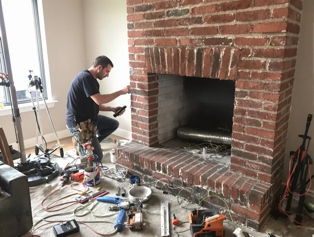 La Puente Chimney Sweep specialist finalizing chimney liner service in La Puente, CA