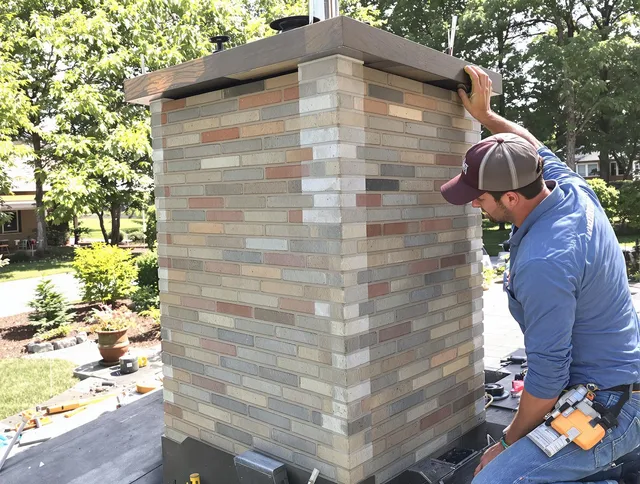 La Puente Chimney Sweep completing a modern chimney remodel in La Puente, CA