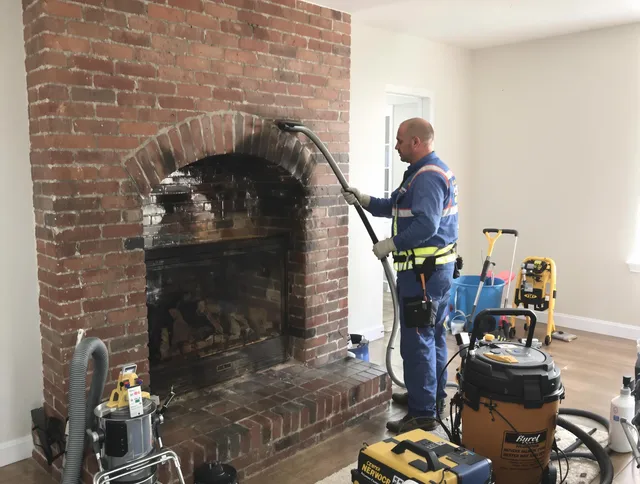 La Puente Chimney Sweep expert performing detailed chimney sweep in La Puente, CA