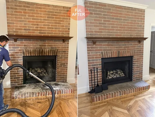 La Puente Chimney Sweep carefully sanitizing a fireplace in La Puente, CA