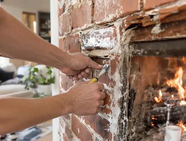 Routine fireplace repair by La Puente Chimney Sweep in La Puente, CA